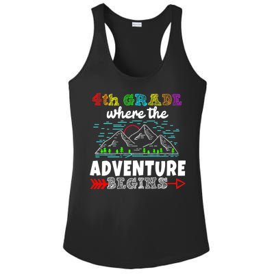 4th Grade Is Where The Adventure Begins  Ladies PosiCharge Competitor Racerback Tank