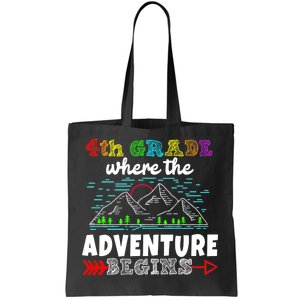 4th Grade Is Where The Adventure Begins  Tote Bag