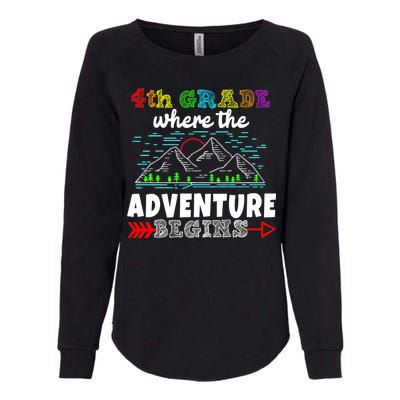 4th Grade Is Where The Adventure Begins  Womens California Wash Sweatshirt