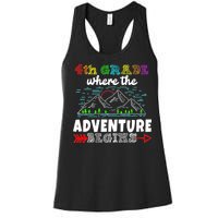 4th Grade Is Where The Adventure Begins  Women's Racerback Tank