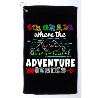 4th Grade Is Where The Adventure Begins  Golf Towel