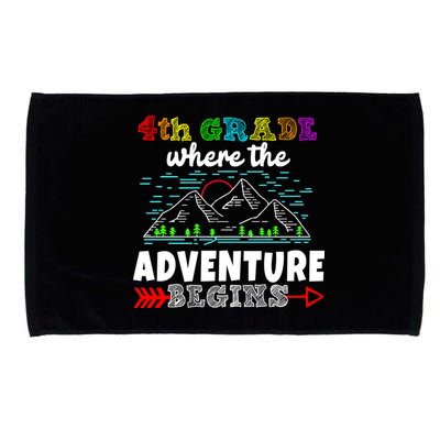 4th Grade Is Where The Adventure Begins  Microfiber Hand Towel