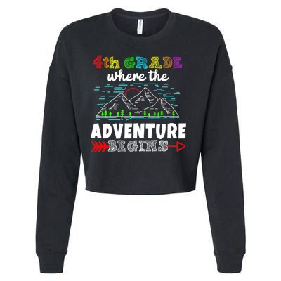 4th Grade Is Where The Adventure Begins  Cropped Pullover Crew