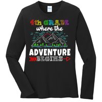 4th Grade Is Where The Adventure Begins  Ladies Long Sleeve Shirt