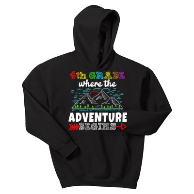 4th Grade Is Where The Adventure Begins  Kids Hoodie