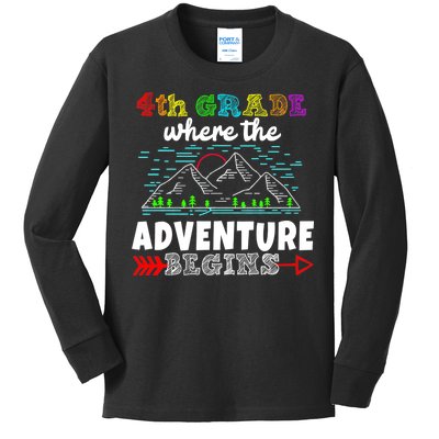 4th Grade Is Where The Adventure Begins  Kids Long Sleeve Shirt