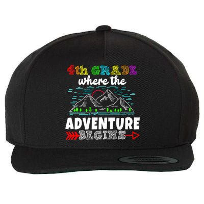 4th Grade Is Where The Adventure Begins  Wool Snapback Cap