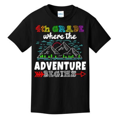 4th Grade Is Where The Adventure Begins  Kids T-Shirt