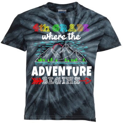 4th Grade Is Where The Adventure Begins  Kids Tie-Dye T-Shirt