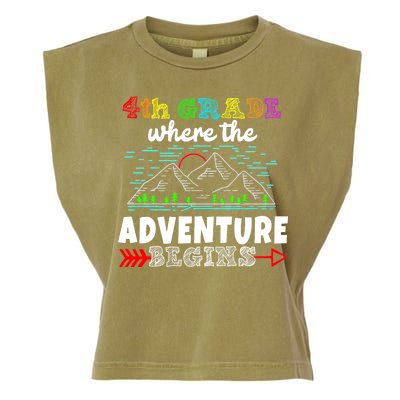 4th Grade Is Where The Adventure Begins  Garment-Dyed Women's Muscle Tee