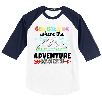 4th Grade Is Where The Adventure Begins  Baseball Sleeve Shirt