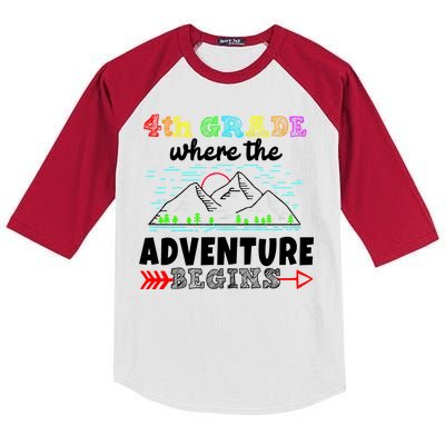 4th Grade Is Where The Adventure Begins  Kids Colorblock Raglan Jersey