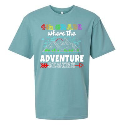 4th Grade Is Where The Adventure Begins  Sueded Cloud Jersey T-Shirt