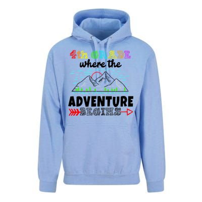 4th Grade Is Where The Adventure Begins  Unisex Surf Hoodie