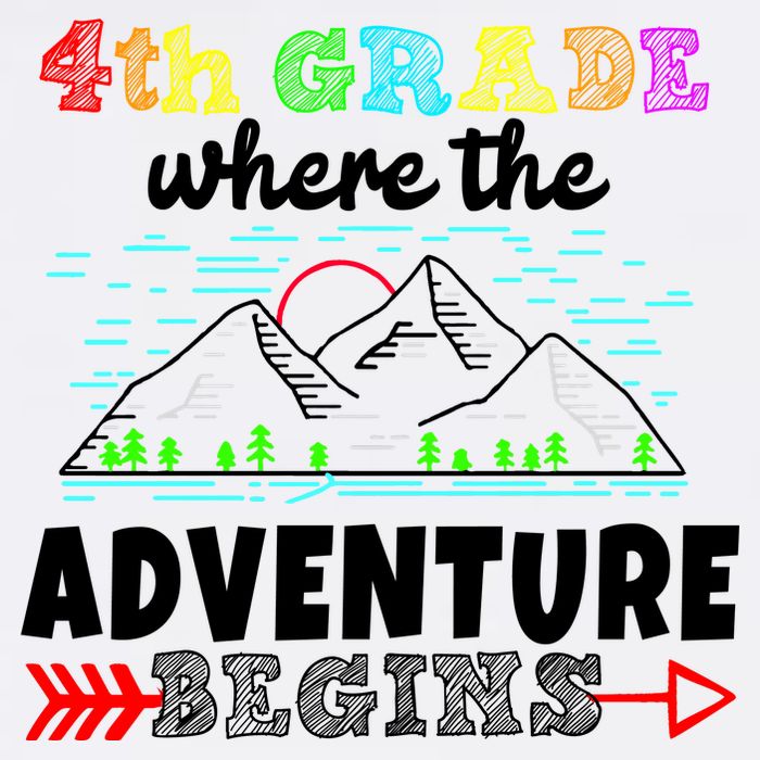 4th Grade Is Where The Adventure Begins  Garment-Dyed Sweatshirt