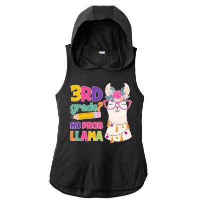 4th Grade? No Prob Llama Ladies PosiCharge Tri-Blend Wicking Draft Hoodie Tank