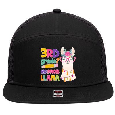 4th Grade? No Prob Llama 7 Panel Mesh Trucker Snapback Hat