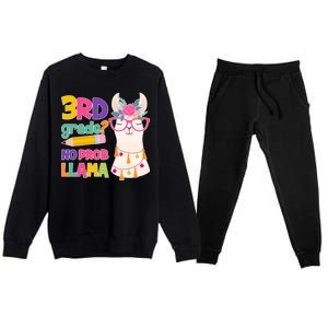 4th Grade? No Prob Llama Premium Crewneck Sweatsuit Set