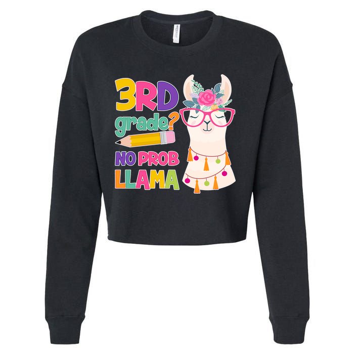 4th Grade? No Prob Llama Cropped Pullover Crew
