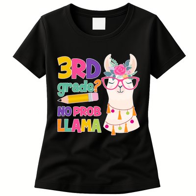 4th Grade? No Prob Llama Womens T-Shirt