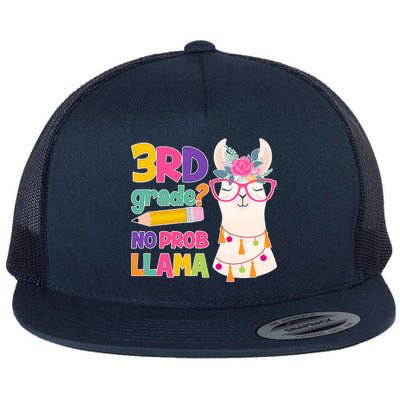 4th Grade? No Prob Llama Flat Bill Trucker Hat