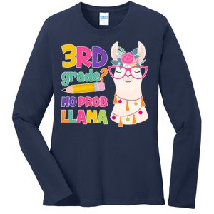 4th Grade? No Prob Llama Ladies Long Sleeve Shirt