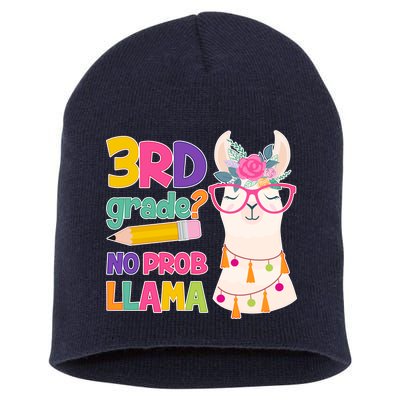 4th Grade? No Prob Llama Short Acrylic Beanie