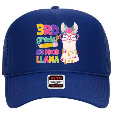 4th Grade? No Prob Llama High Crown Mesh Back Trucker Hat