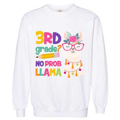 4th Grade? No Prob Llama Garment-Dyed Sweatshirt