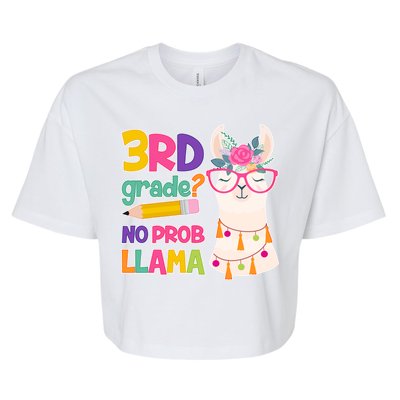 4th Grade? No Prob Llama Bella+Canvas Jersey Crop Tee