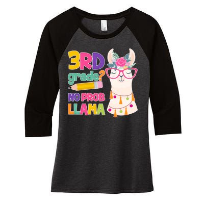 4th Grade? No Prob Llama Women's Tri-Blend 3/4-Sleeve Raglan Shirt