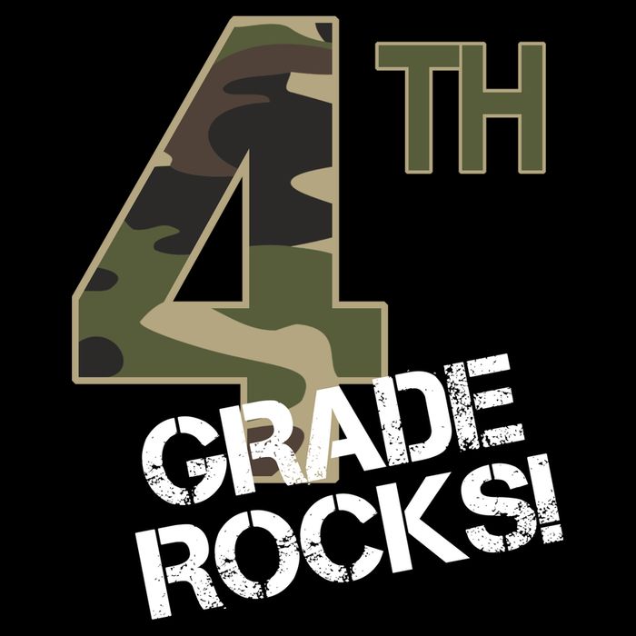 4th Grade Rocks Camo Cooling Performance Crew T-Shirt
