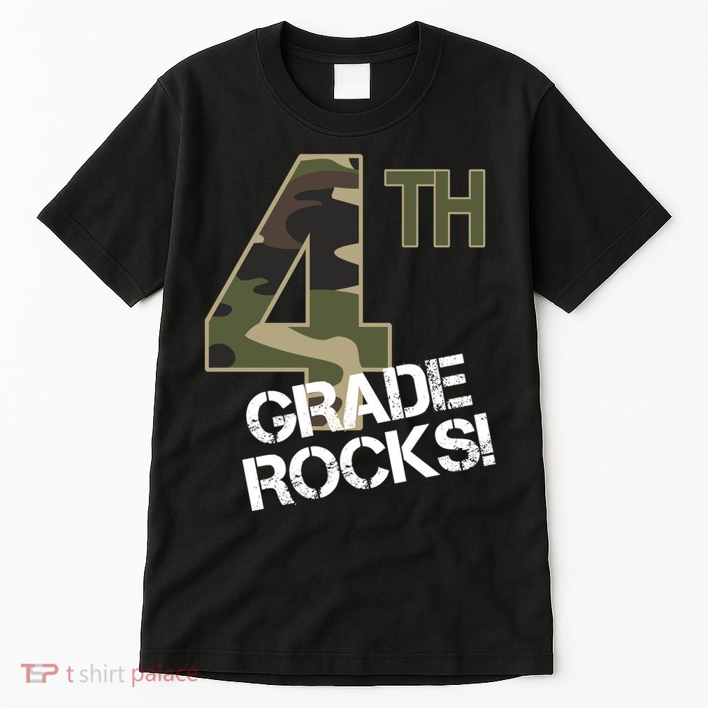 4th Grade Rocks Camo Tall T-Shirt