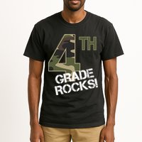4th Grade Rocks Camo Tall T-Shirt