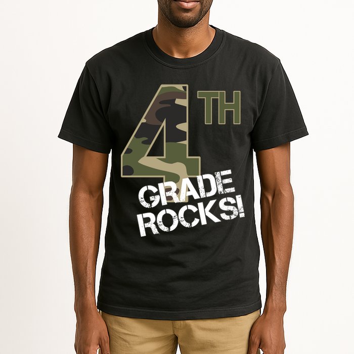 4th Grade Rocks Camo Tall T-Shirt