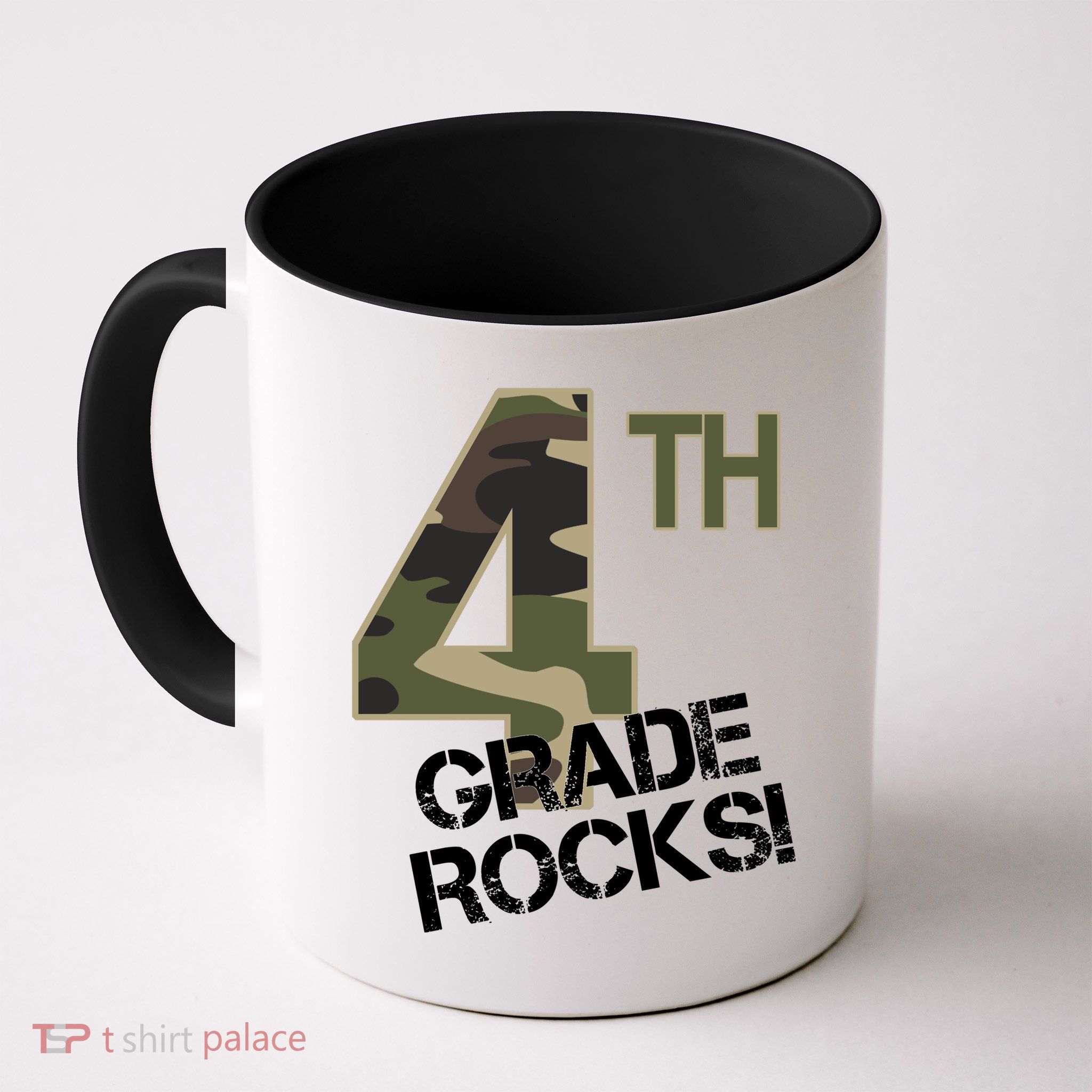 4th Grade Rocks Camo Mug