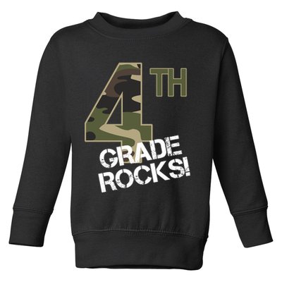 4th Grade Rocks Camo Toddler Sweatshirt
