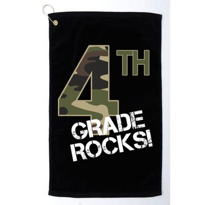 4th Grade Rocks Camo Golf Towel