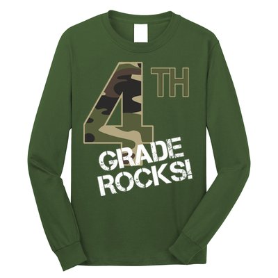 4th Grade Rocks Camo Long Sleeve Shirt