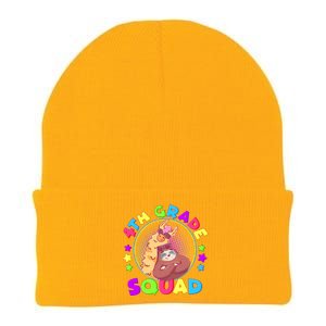 4th Grade Squad Llama Sloth Knit Cap Winter Beanie