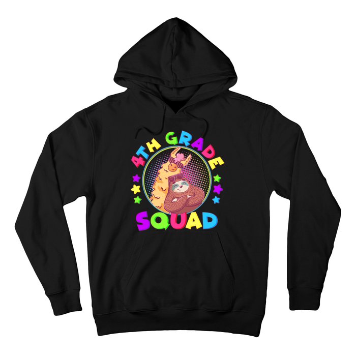 4th Grade Squad Llama Sloth Hoodie