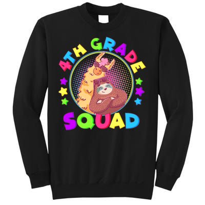 4th Grade Squad Llama Sloth Sweatshirt