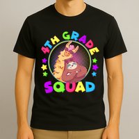 4th Grade Squad Llama Sloth T-Shirt