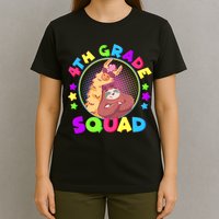 4th Grade Squad Llama Sloth T-Shirt