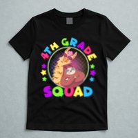 4th Grade Squad Llama Sloth T-Shirt