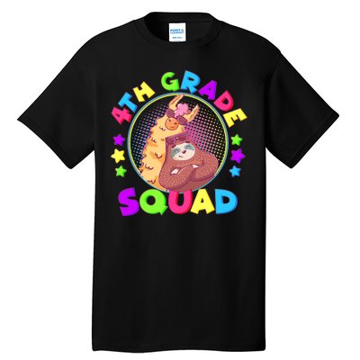 4th Grade Squad Llama Sloth Tall T-Shirt