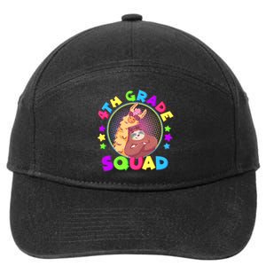 4th Grade Squad Llama Sloth 7-Panel Snapback Hat