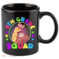 4th Grade Squad Llama Sloth 11oz C Handle Ceramic Mug