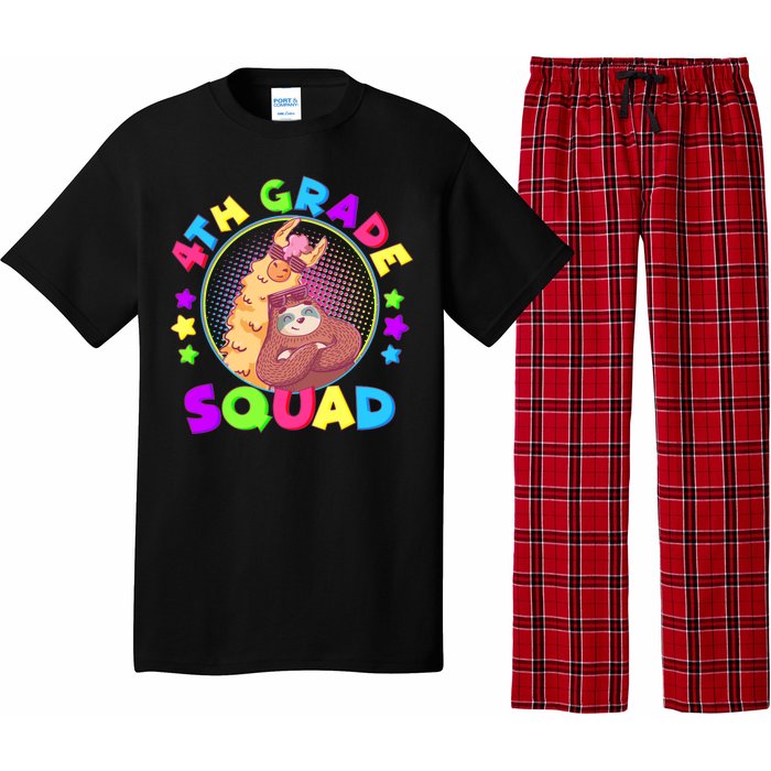 4th Grade Squad Llama Sloth Pajama Set