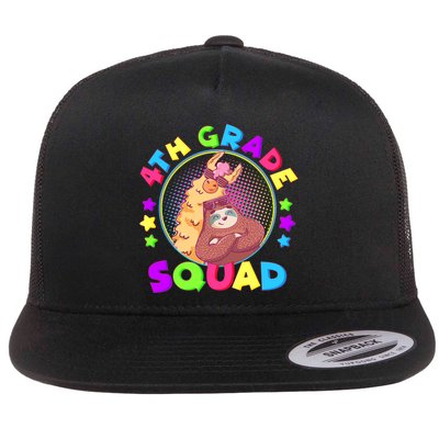4th Grade Squad Llama Sloth Flatbill Hat